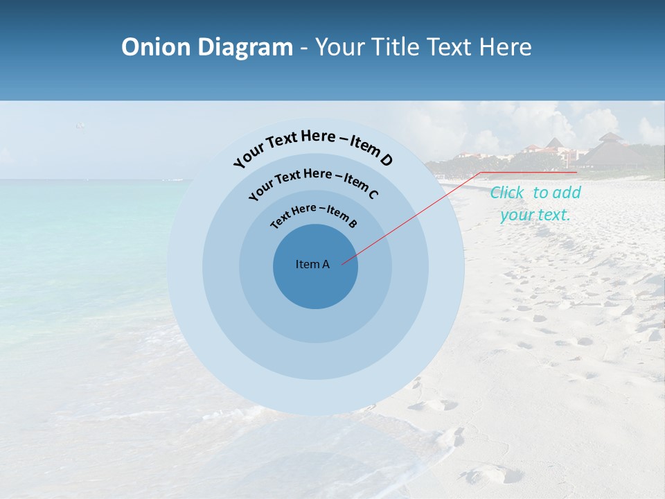 A Sandy Beach With Footprints In The Sand PowerPoint Template