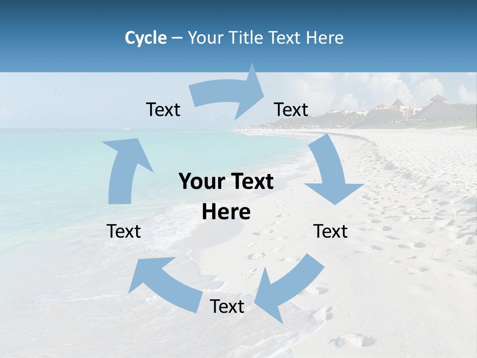 A Sandy Beach With Footprints In The Sand PowerPoint Template