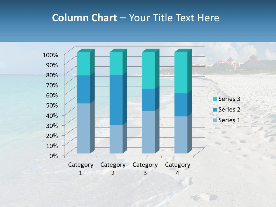 A Sandy Beach With Footprints In The Sand PowerPoint Template