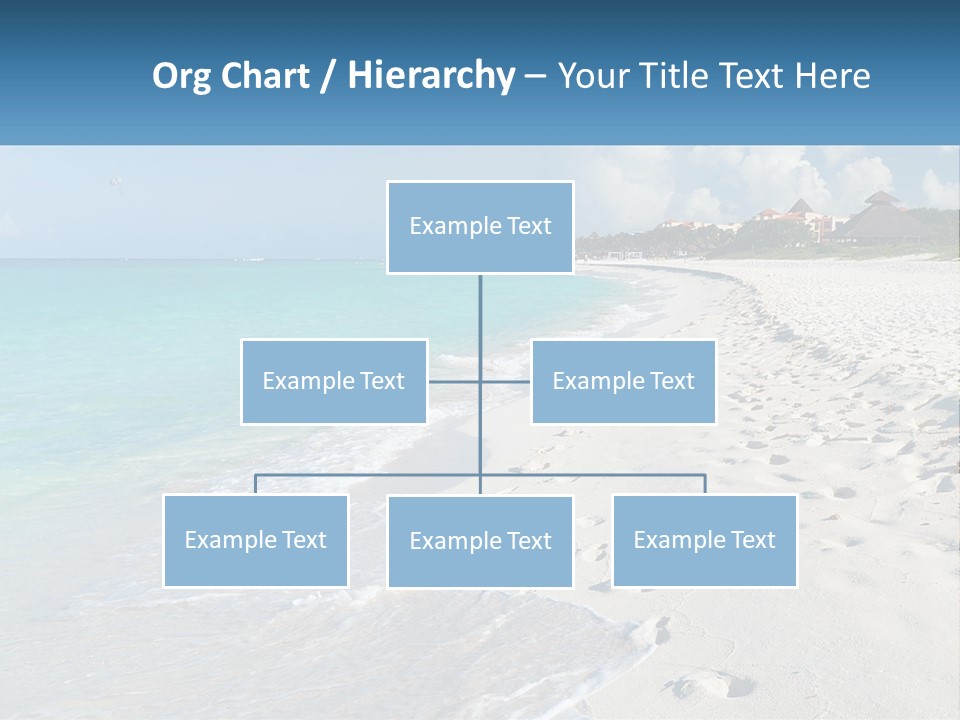 A Sandy Beach With Footprints In The Sand PowerPoint Template