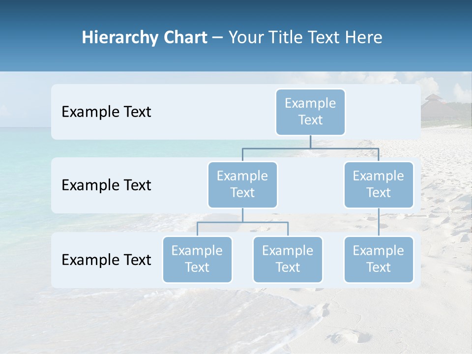 A Sandy Beach With Footprints In The Sand PowerPoint Template