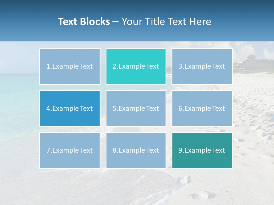 A Sandy Beach With Footprints In The Sand PowerPoint Template