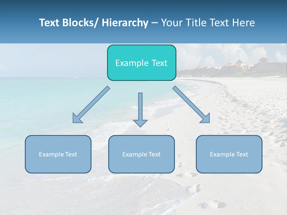 A Sandy Beach With Footprints In The Sand PowerPoint Template