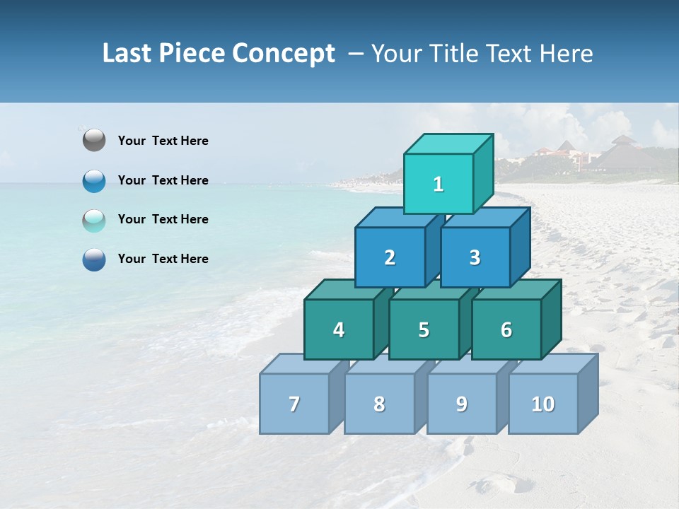 A Sandy Beach With Footprints In The Sand PowerPoint Template