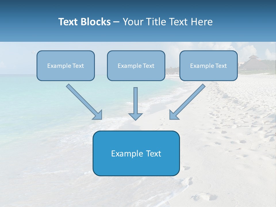 A Sandy Beach With Footprints In The Sand PowerPoint Template