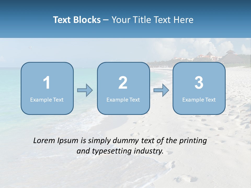 A Sandy Beach With Footprints In The Sand PowerPoint Template