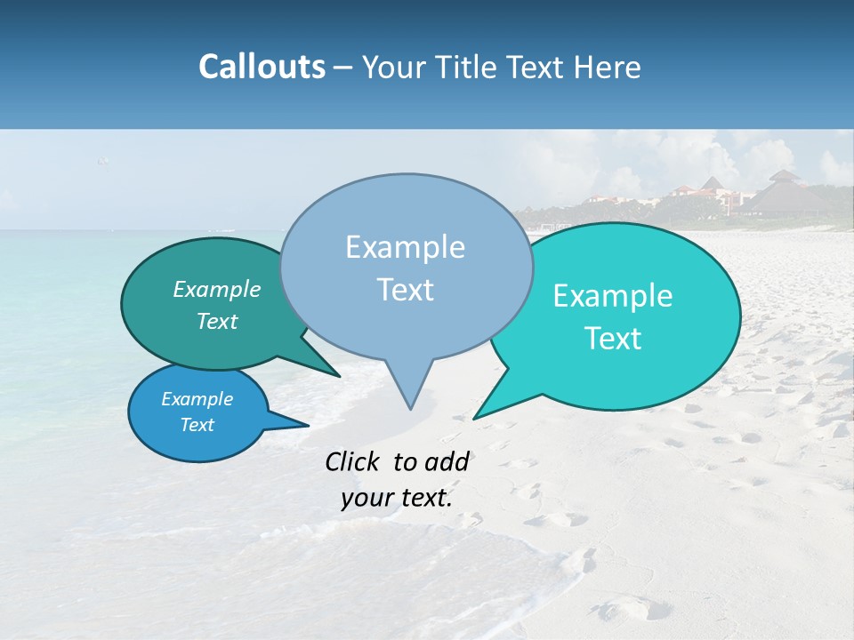 A Sandy Beach With Footprints In The Sand PowerPoint Template