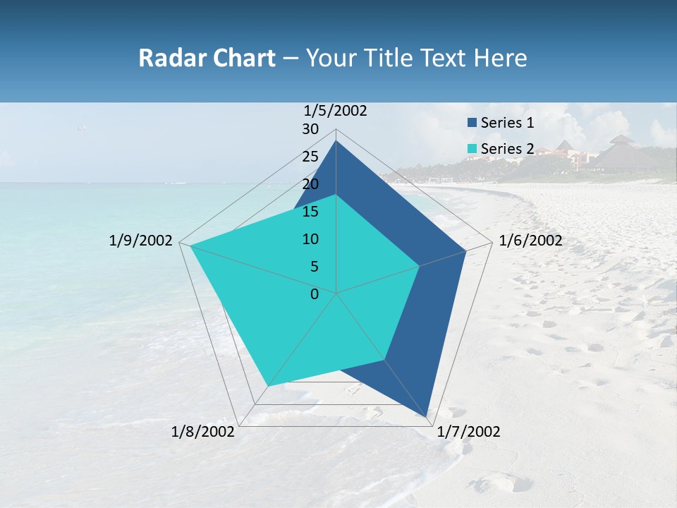 A Sandy Beach With Footprints In The Sand PowerPoint Template