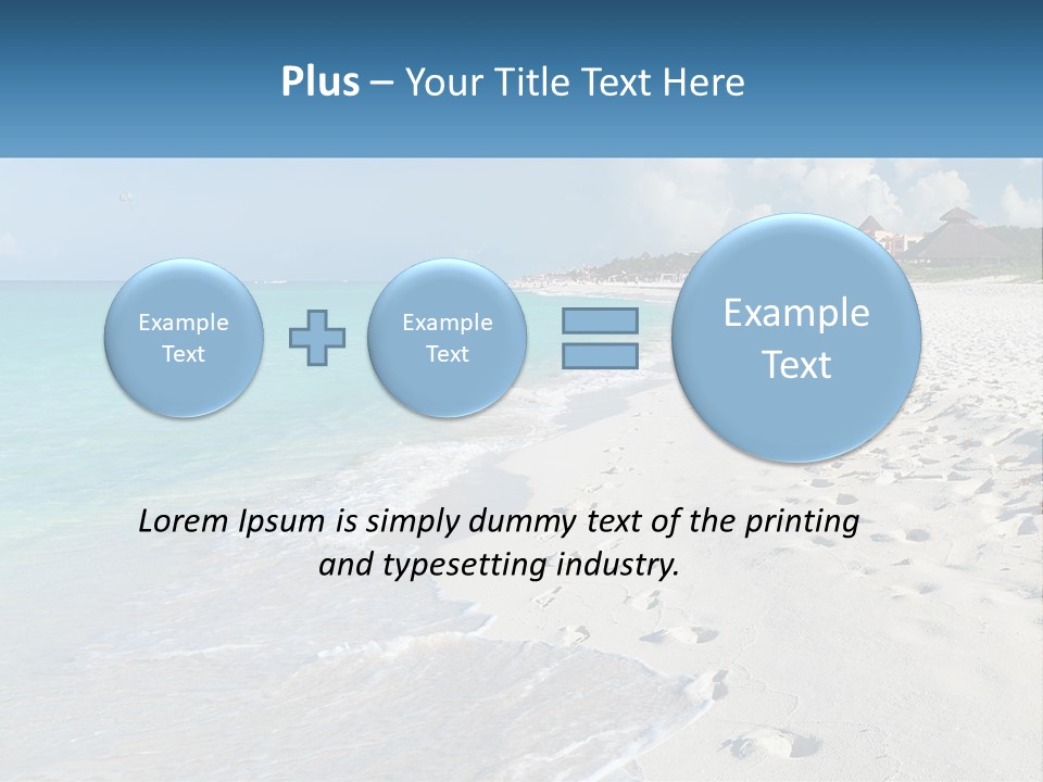 A Sandy Beach With Footprints In The Sand PowerPoint Template