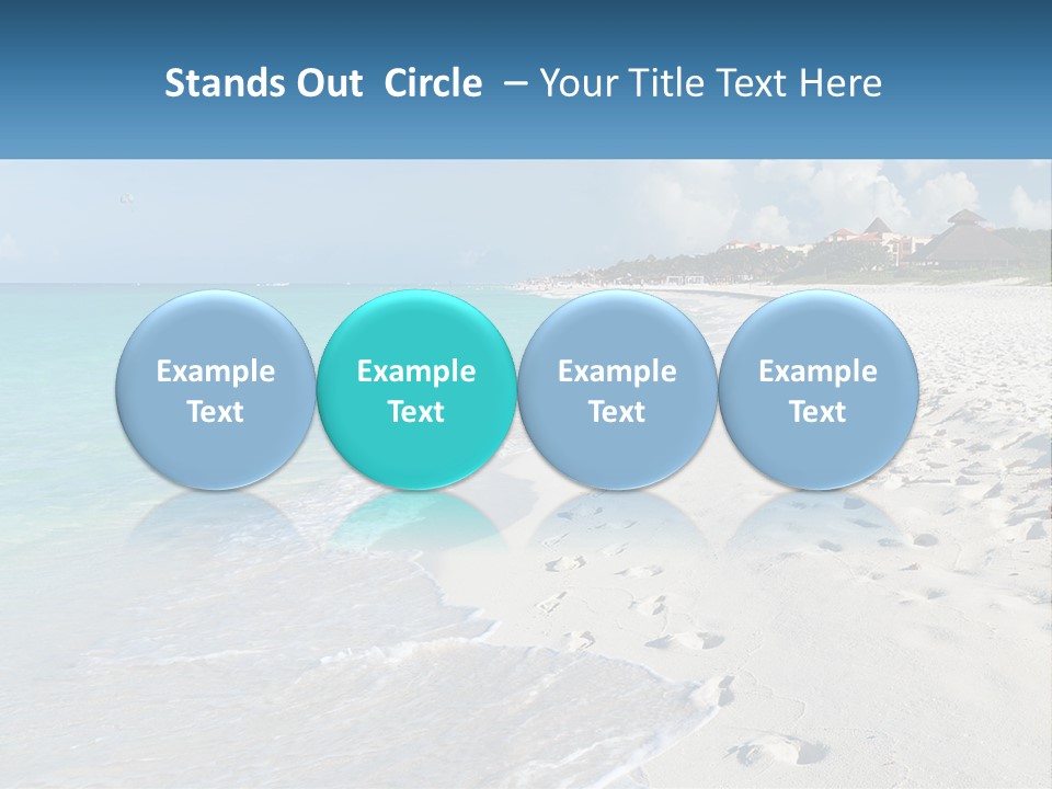 A Sandy Beach With Footprints In The Sand PowerPoint Template