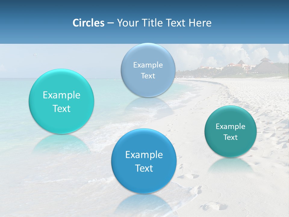 A Sandy Beach With Footprints In The Sand PowerPoint Template