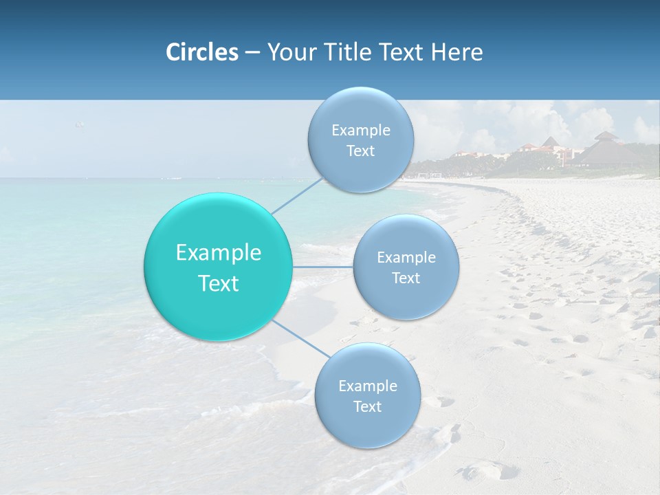 A Sandy Beach With Footprints In The Sand PowerPoint Template