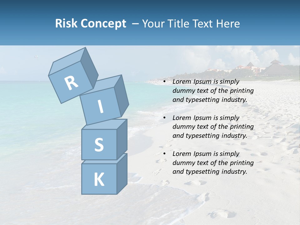 A Sandy Beach With Footprints In The Sand PowerPoint Template