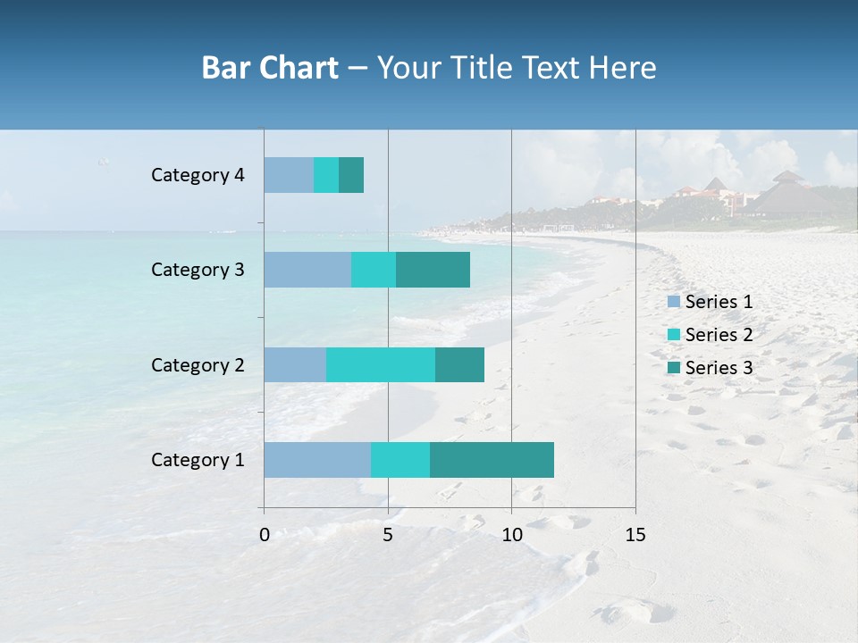 A Sandy Beach With Footprints In The Sand PowerPoint Template
