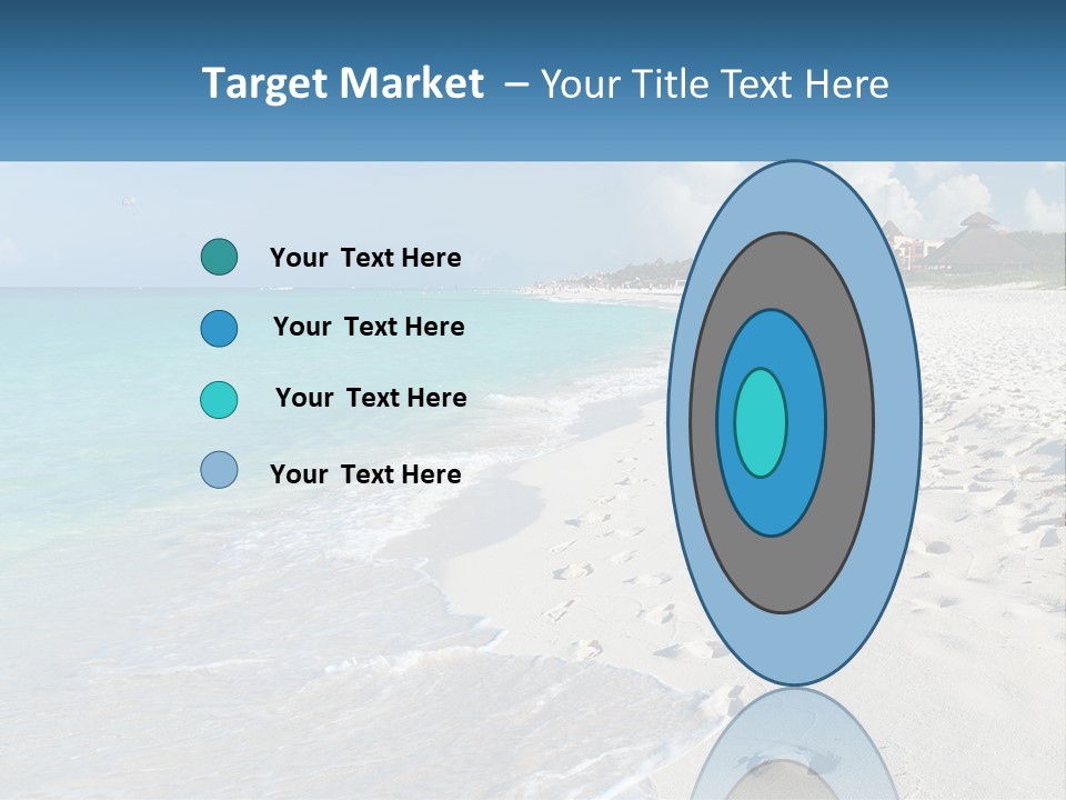 A Sandy Beach With Footprints In The Sand PowerPoint Template