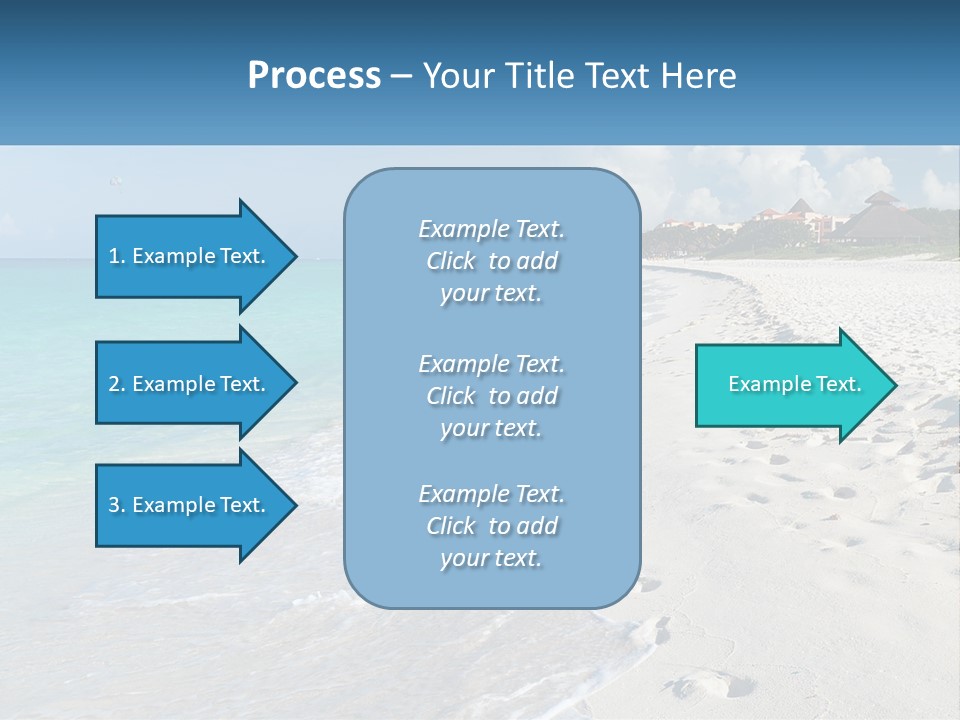 A Sandy Beach With Footprints In The Sand PowerPoint Template