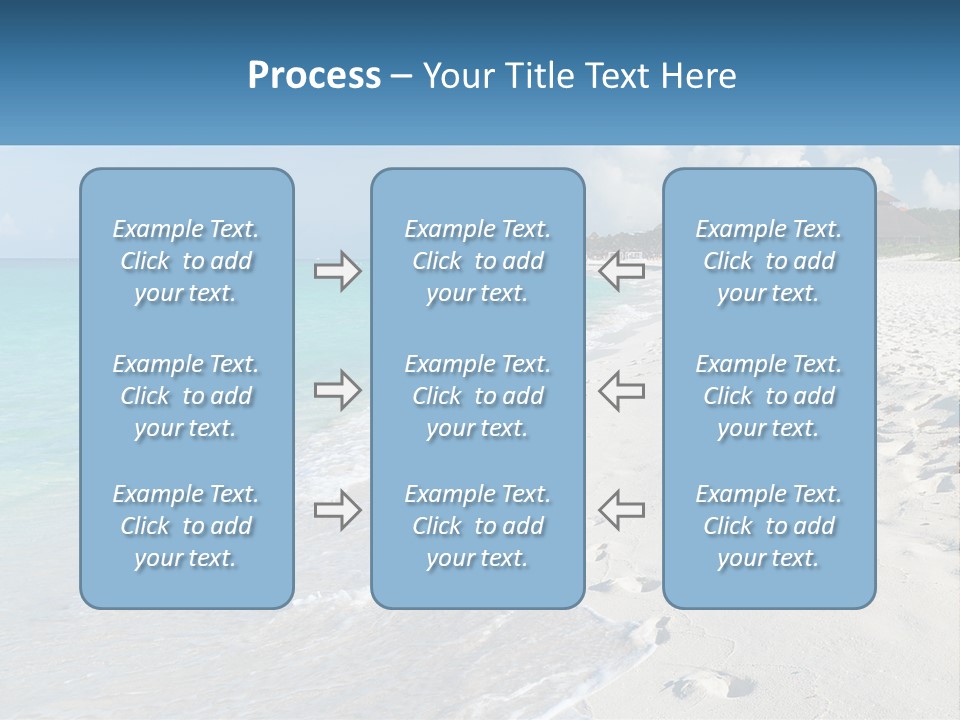 A Sandy Beach With Footprints In The Sand PowerPoint Template
