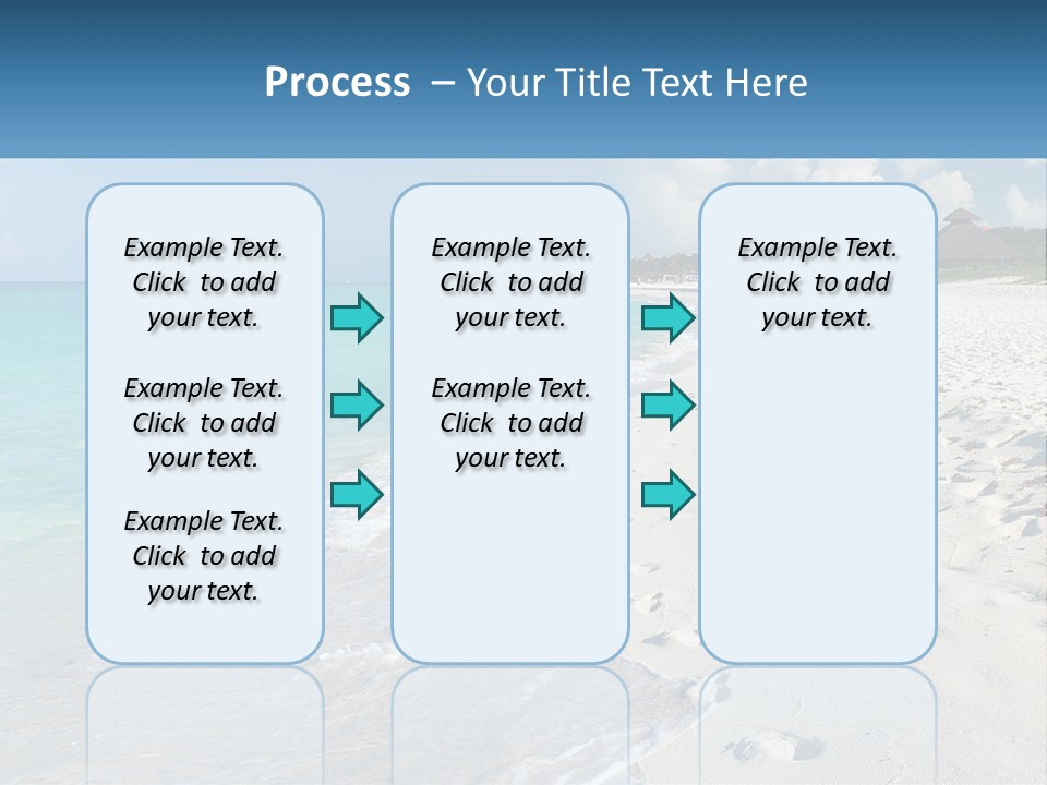 A Sandy Beach With Footprints In The Sand PowerPoint Template