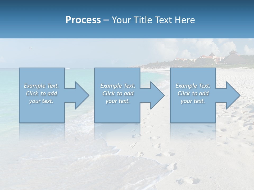 A Sandy Beach With Footprints In The Sand PowerPoint Template