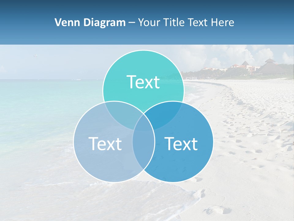 A Sandy Beach With Footprints In The Sand PowerPoint Template