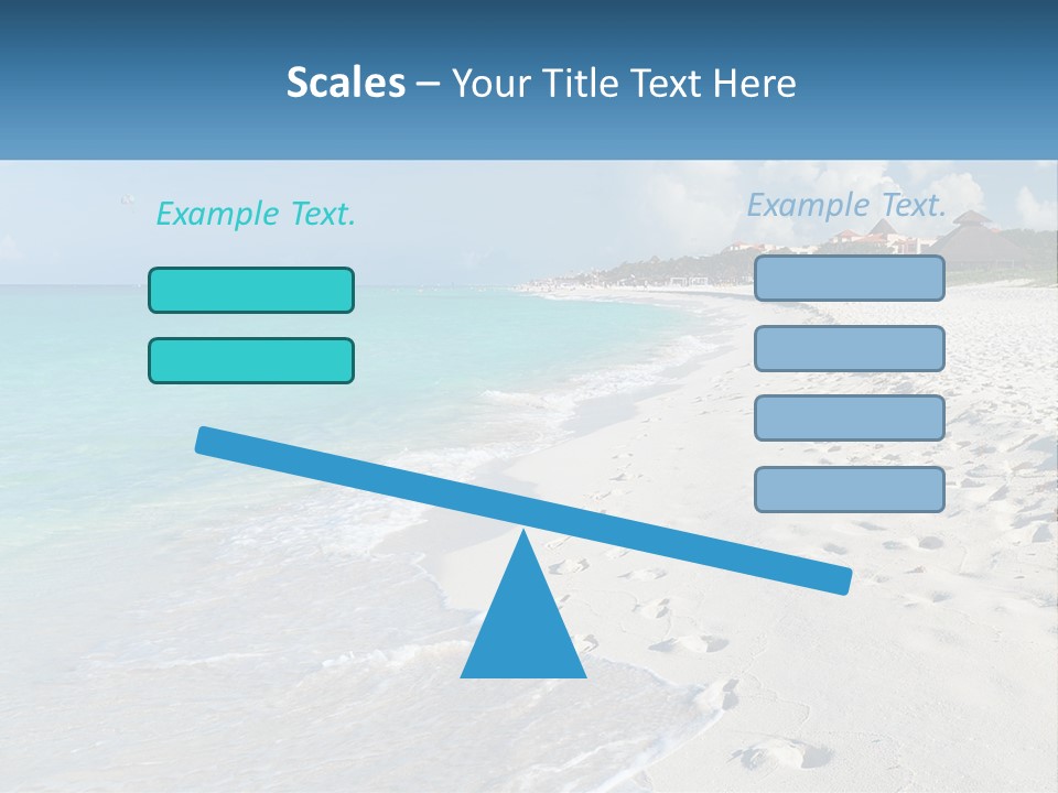 A Sandy Beach With Footprints In The Sand PowerPoint Template