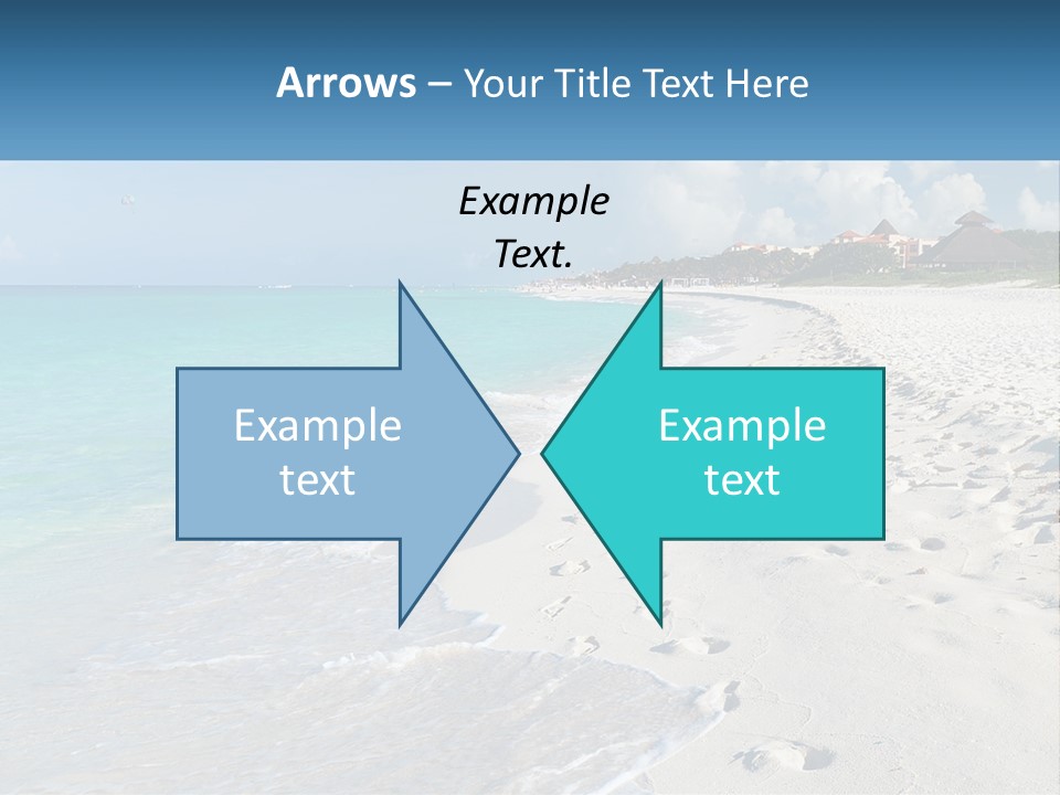 A Sandy Beach With Footprints In The Sand PowerPoint Template