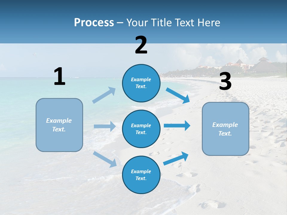 A Sandy Beach With Footprints In The Sand PowerPoint Template
