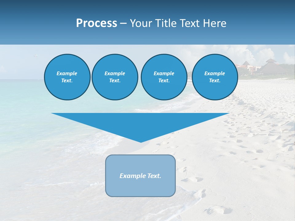 A Sandy Beach With Footprints In The Sand PowerPoint Template