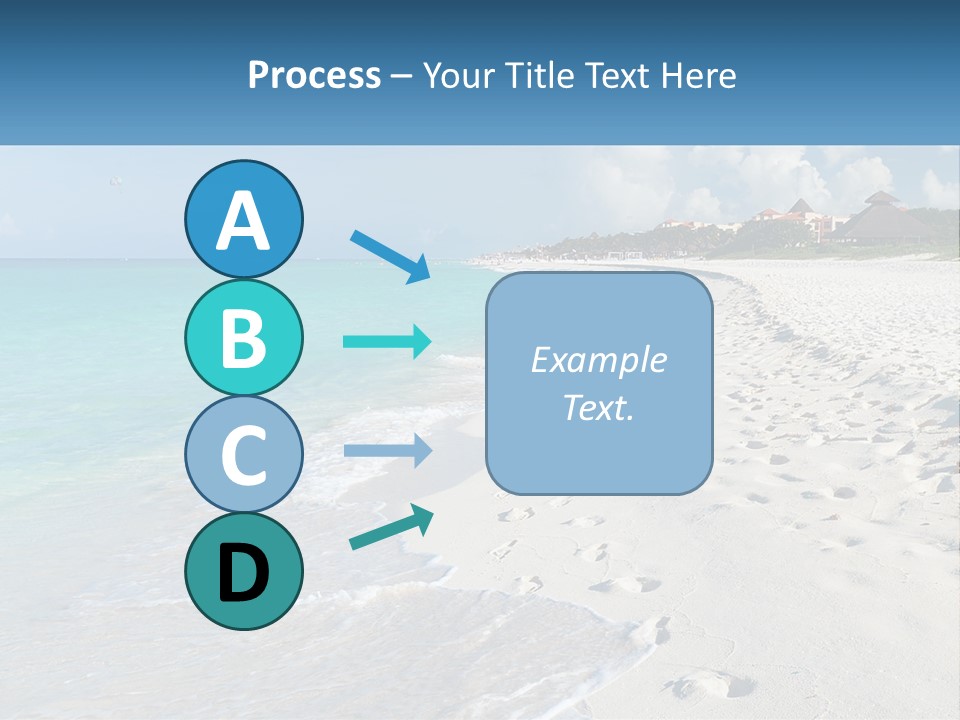 A Sandy Beach With Footprints In The Sand PowerPoint Template