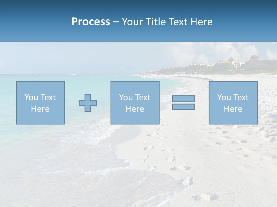 A Sandy Beach With Footprints In The Sand PowerPoint Template