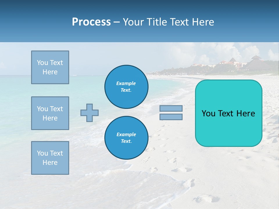 A Sandy Beach With Footprints In The Sand PowerPoint Template
