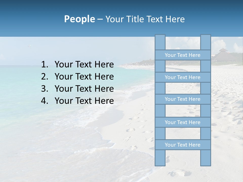 A Sandy Beach With Footprints In The Sand PowerPoint Template