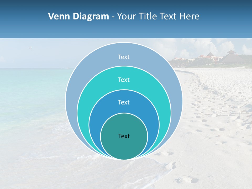 A Sandy Beach With Footprints In The Sand PowerPoint Template