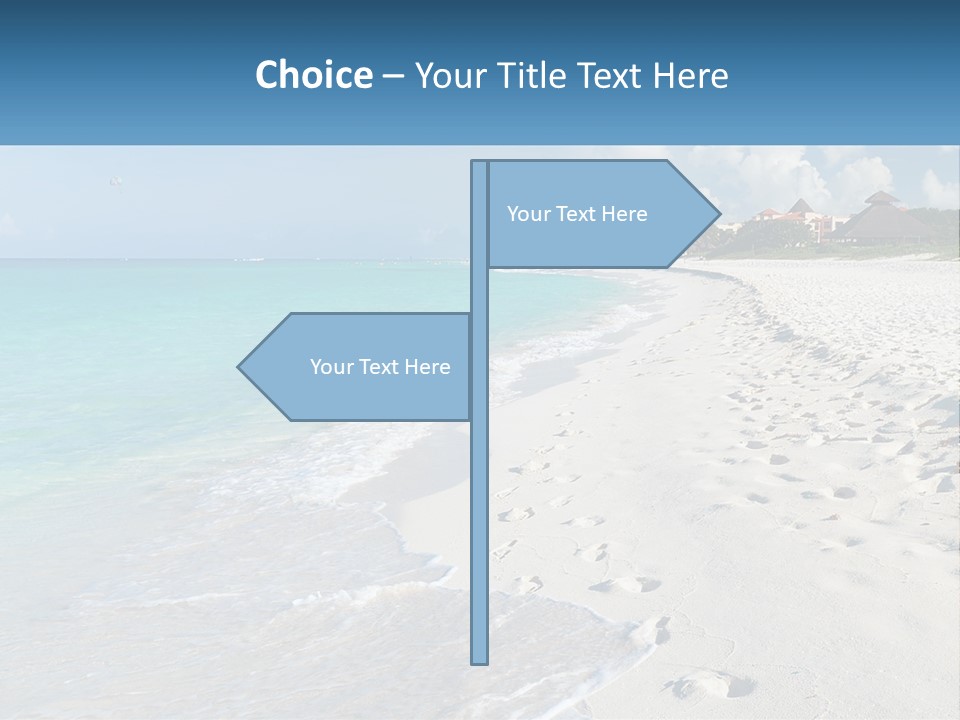 A Sandy Beach With Footprints In The Sand PowerPoint Template
