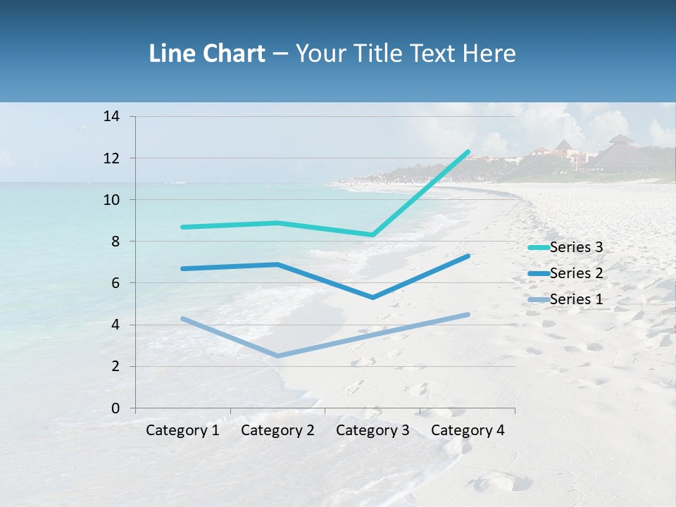 A Sandy Beach With Footprints In The Sand PowerPoint Template