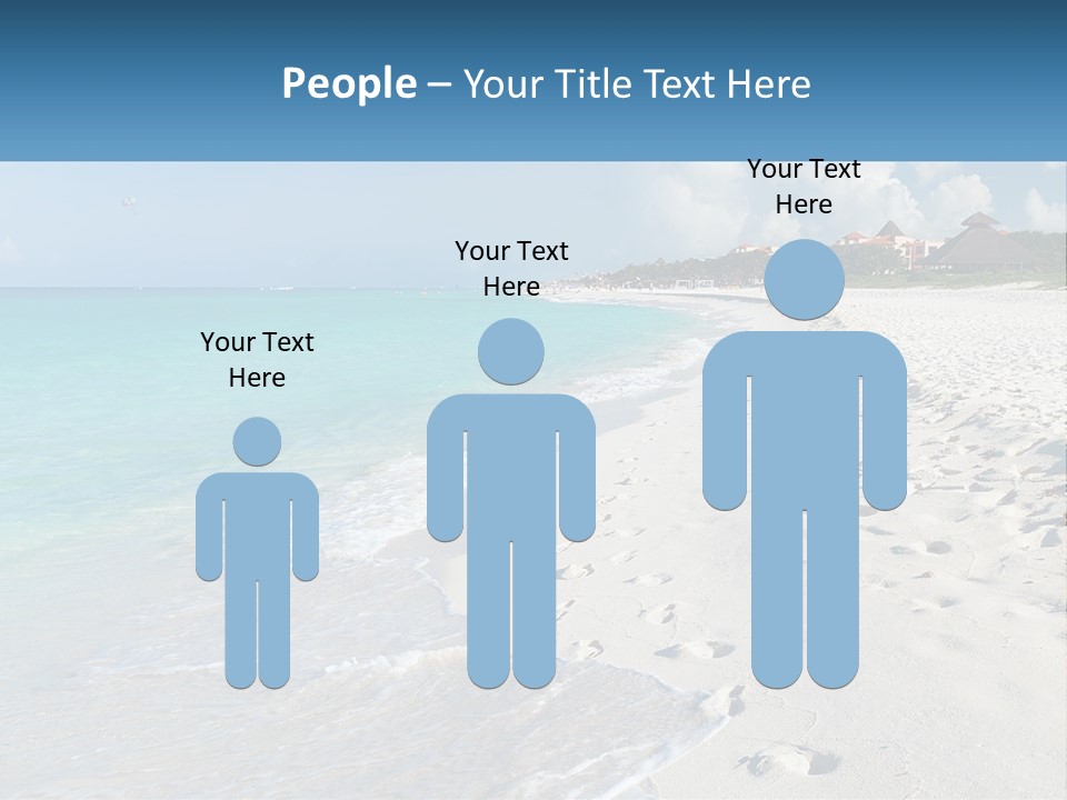 A Sandy Beach With Footprints In The Sand PowerPoint Template