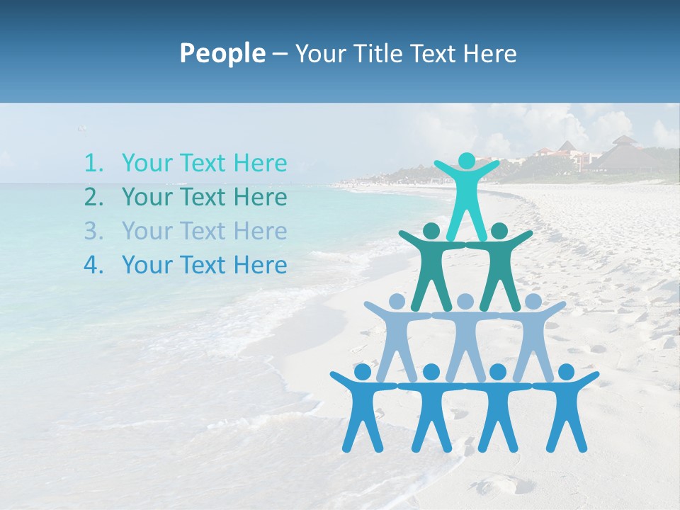 A Sandy Beach With Footprints In The Sand PowerPoint Template