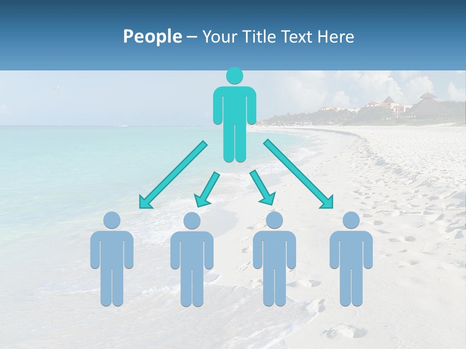 A Sandy Beach With Footprints In The Sand PowerPoint Template