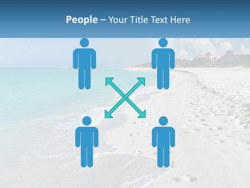 A Sandy Beach With Footprints In The Sand PowerPoint Template