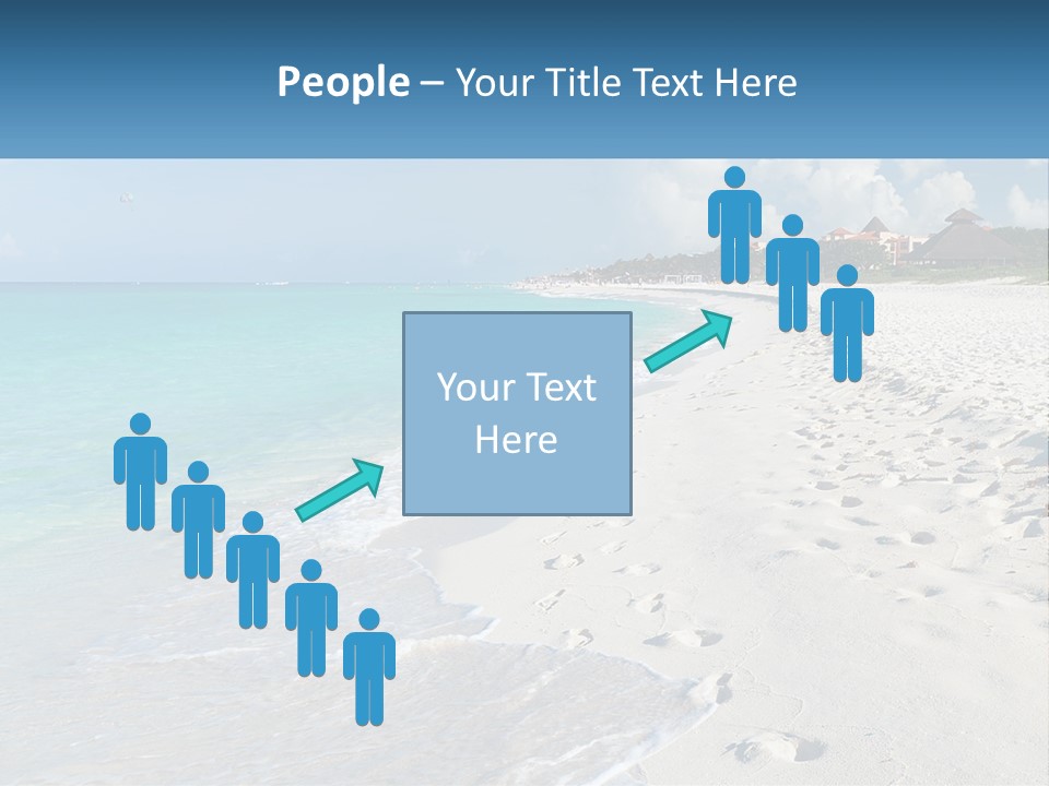 A Sandy Beach With Footprints In The Sand PowerPoint Template