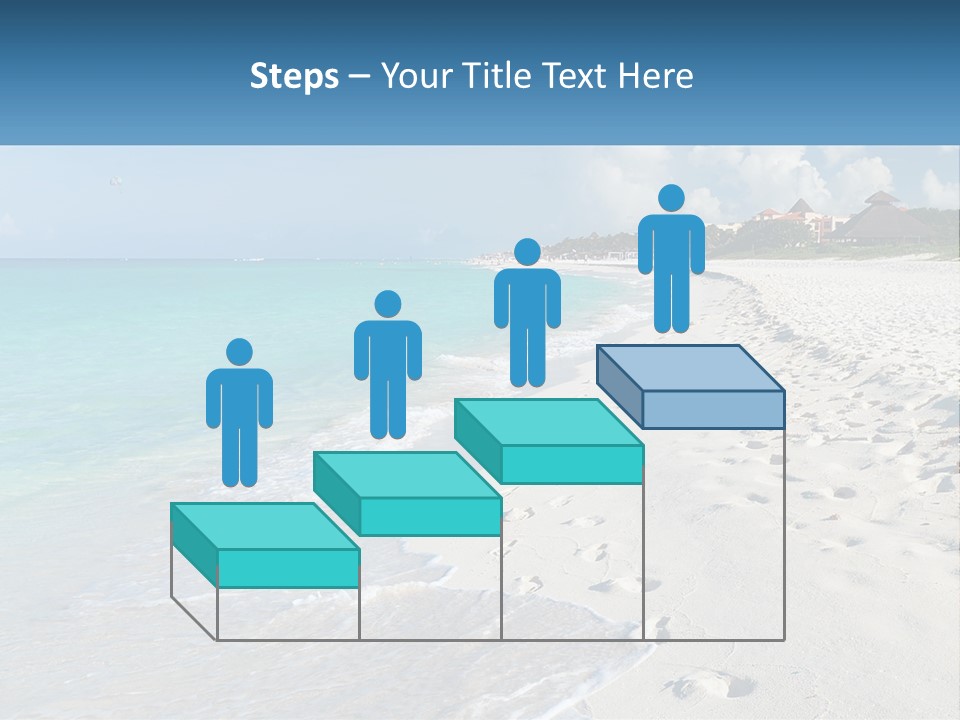 A Sandy Beach With Footprints In The Sand PowerPoint Template