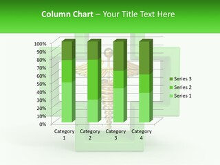 A Cadus Medical Symbol With A Green Frame PowerPoint Template