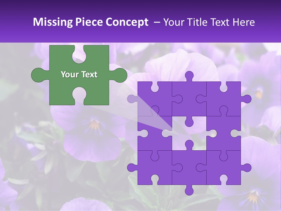 A Bunch Of Purple Flowers With A Purple Banner PowerPoint Template