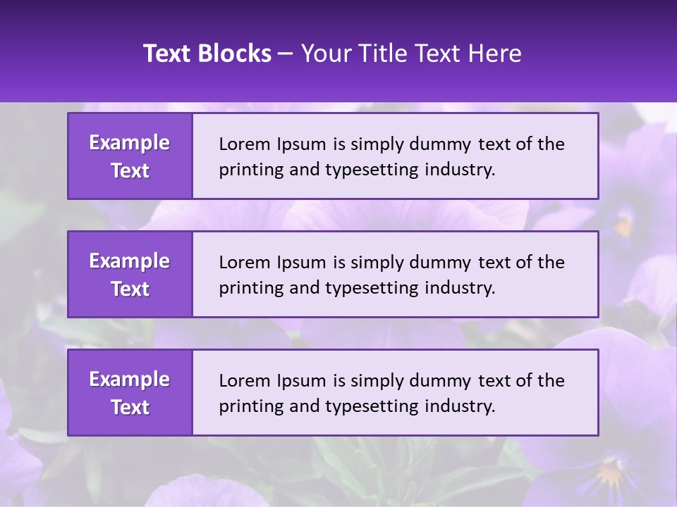 A Bunch Of Purple Flowers With A Purple Banner PowerPoint Template