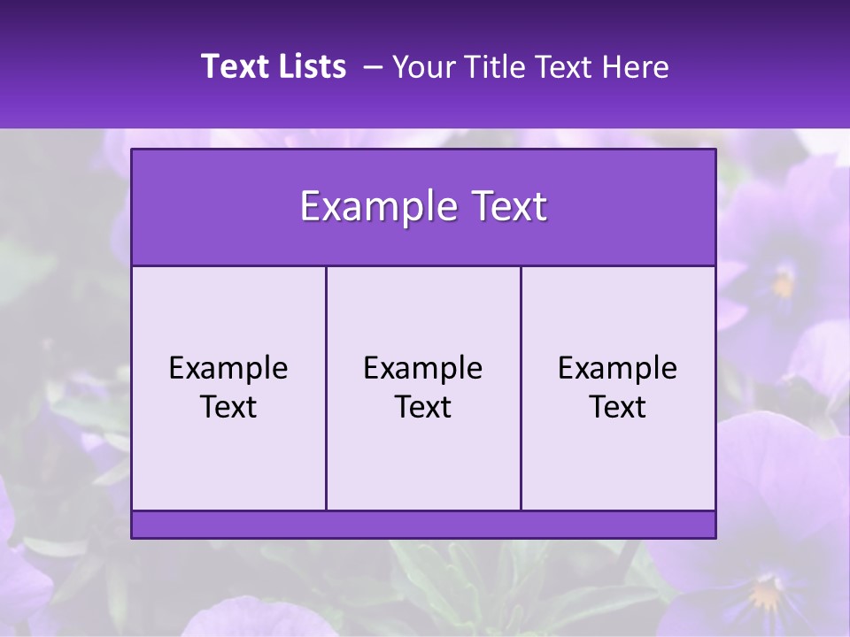 A Bunch Of Purple Flowers With A Purple Banner PowerPoint Template