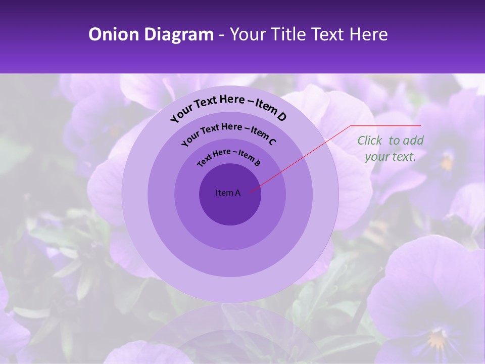 A Bunch Of Purple Flowers With A Purple Banner PowerPoint Template