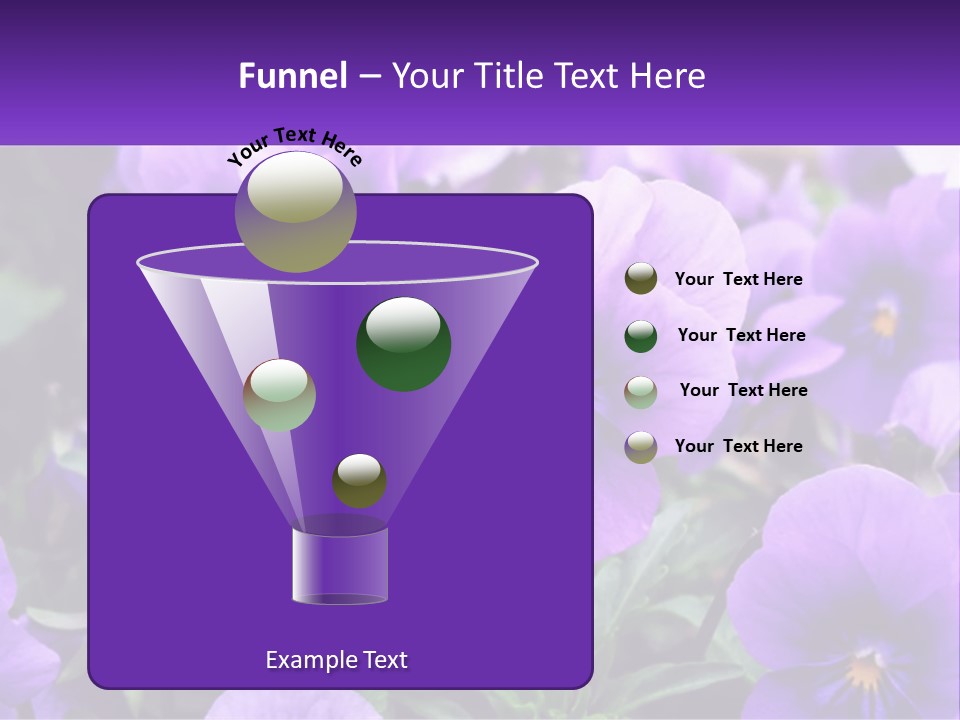 A Bunch Of Purple Flowers With A Purple Banner PowerPoint Template