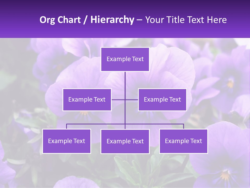 A Bunch Of Purple Flowers With A Purple Banner PowerPoint Template