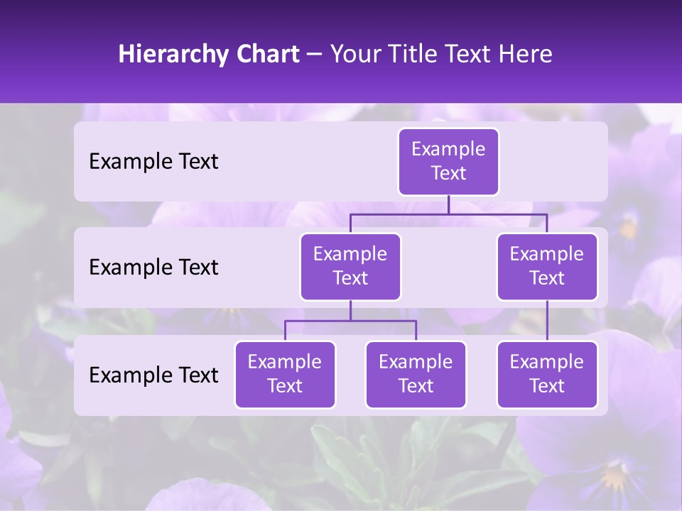 A Bunch Of Purple Flowers With A Purple Banner PowerPoint Template