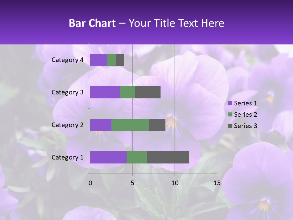 A Bunch Of Purple Flowers With A Purple Banner PowerPoint Template
